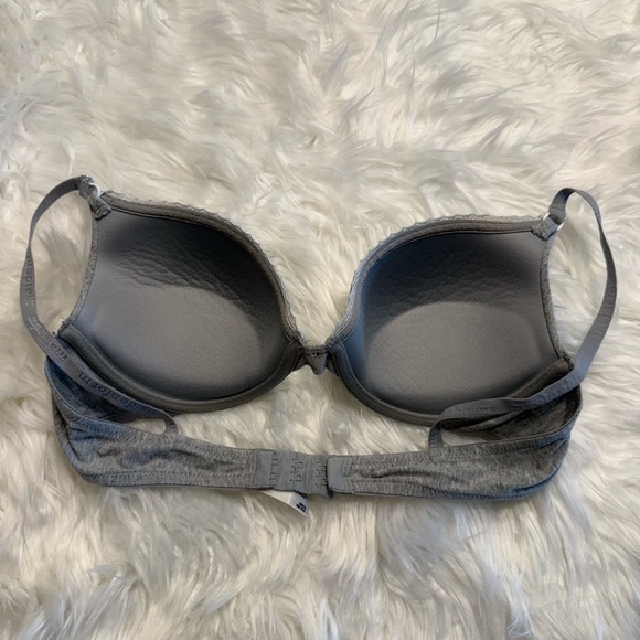 Maidenform | 36B Heather Gray Cotton Push-Up Bra With Underwire and Cute Accents - Picture 3 of 12
